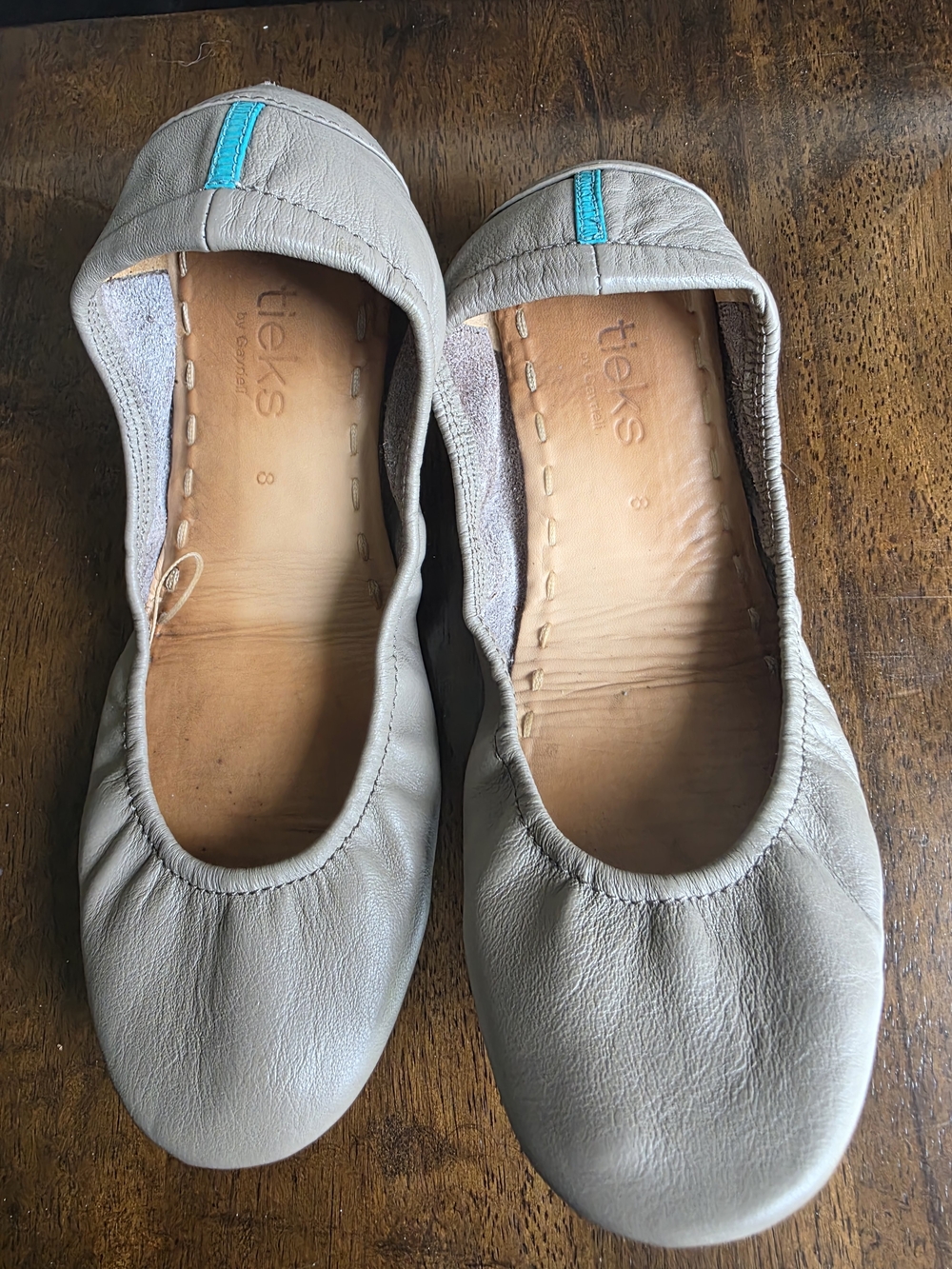 Tieks Classic Flat In Taupe Women's Size 8